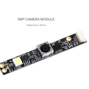 waveshare OV5640 5MP USB Camera Module Auto Focus Camera Webcam Board for Raspberry Pi,Jetson Nano,PC, 68° Field of View 1080P Video Recording,Supports Windows Linux