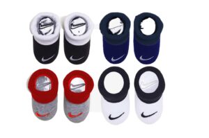 nike infant booties 4 pack (0-6 months, black(nn0735-u10)/g_w)