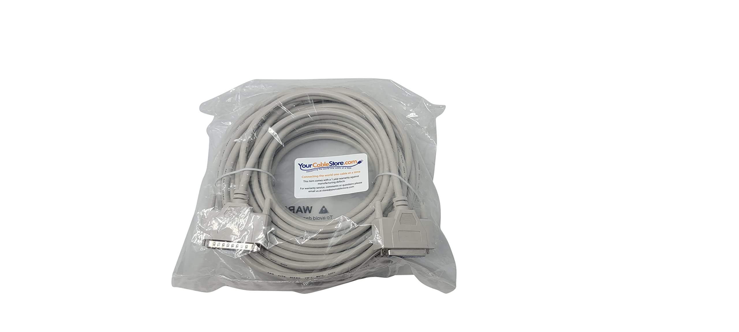 Your Cable Store 50 Foot DB25 25 Pin Serial Port Cable Male/Female RS232