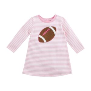 mud pie baby girls mud pie football tshirt dress, football, 12-18 months us