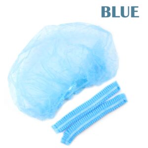 R RMS DEALZ 100 Pcs 21” Disposable Bouffant Caps, Hair Head Cover Net, Non-Woven, Medical, Labs, Spa, Nurse, Tattoo, Food Service, Health, For Men and Women (blue)…