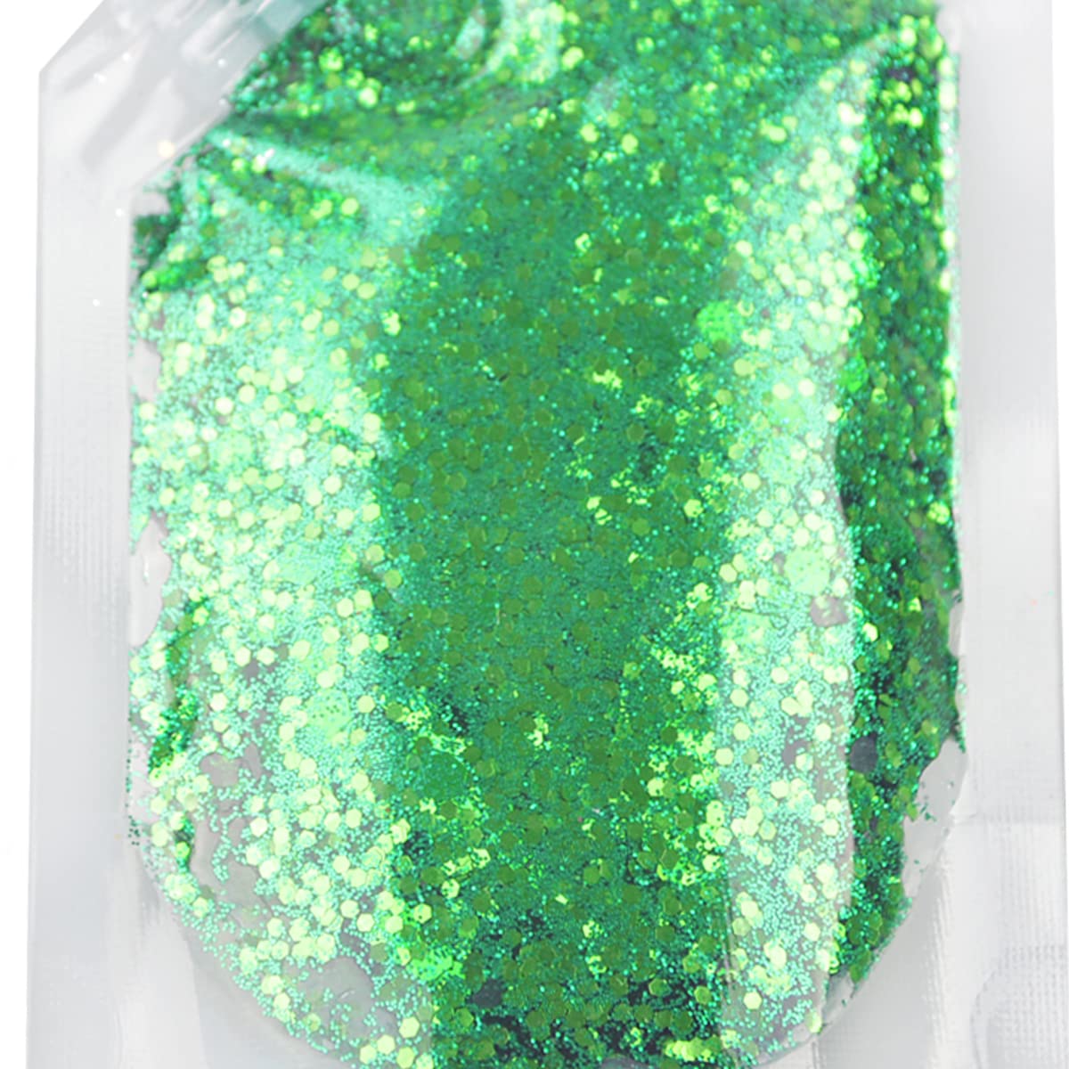 GL-Turelifes Body Glitter Gel, Easy to Apply&Remove 50ml Mermaid Sequins Chunky Glitter for Body Face Hair, Festival Glitter Halloween Costume Makeup Long Lasting Sparkling (Christmas Green)