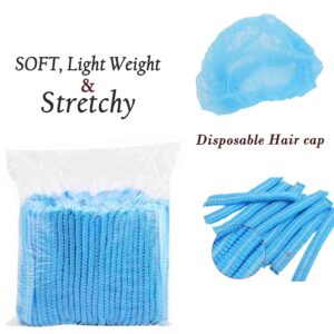 R RMS DEALZ 100 Pcs 21” Disposable Bouffant Caps, Hair Head Cover Net, Non-Woven, Medical, Labs, Spa, Nurse, Tattoo, Food Service, Health, For Men and Women (blue)…