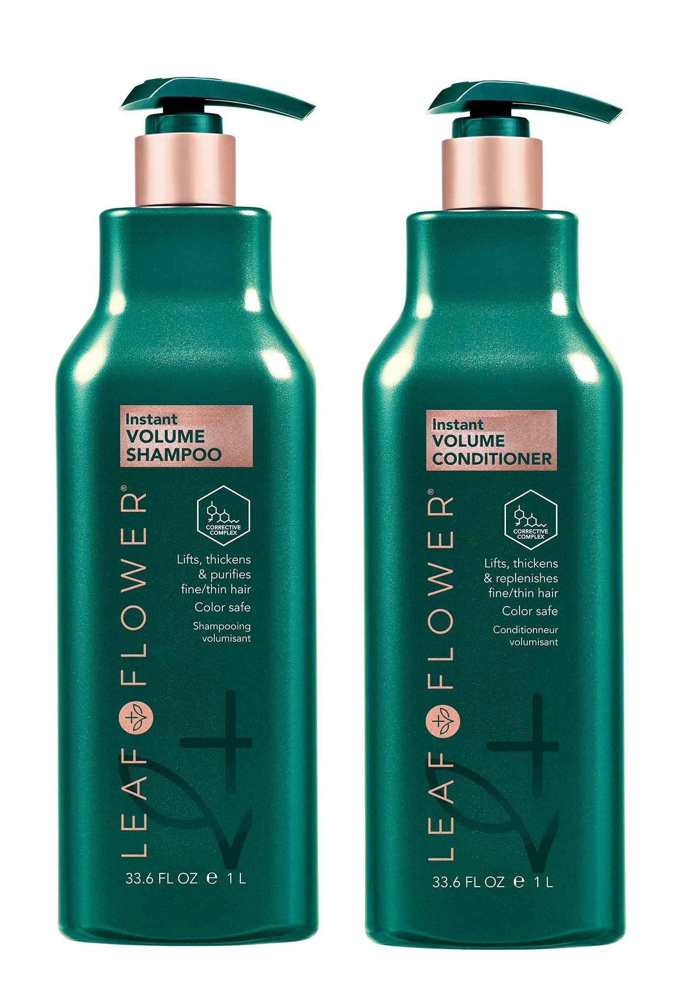 Leaf & Flower Instant Volume Shampoo & Conditioner 33.8 oz Duo