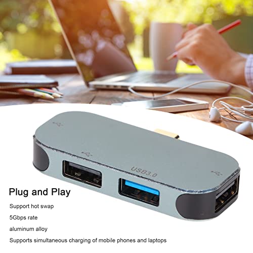 USB C Hub, 5gbps USB C Adapter 100W USB C to USB 3.0 Hub USB C Multiport Adapter for iOS for Android for iOS Tablet Computer