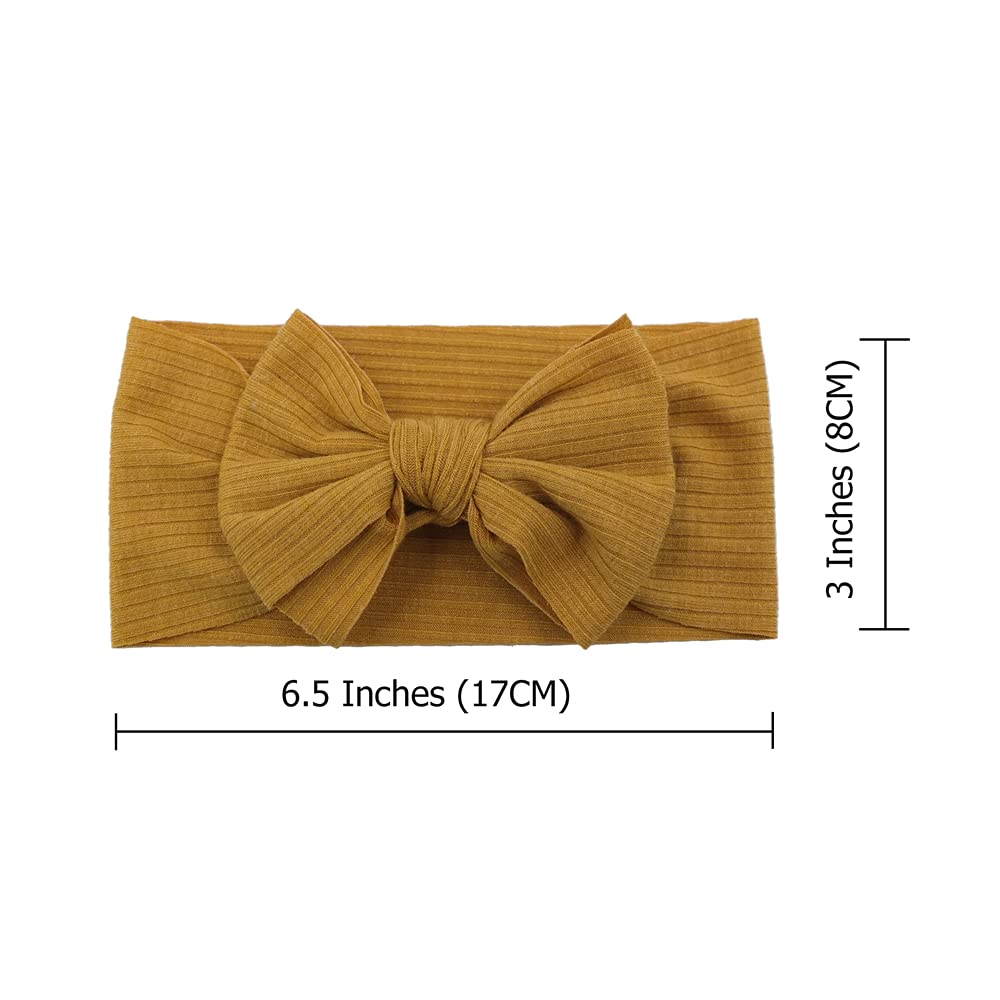 Toddler Baby Headbands Stretchy Hairbands Hair Bow Elastics for Baby Girls Newborn Infant Kids Turban Headwarp (0-24M Headwrap Olive)