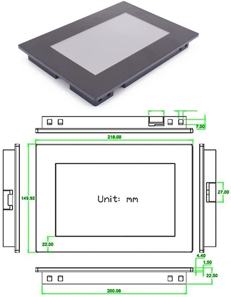 Ferwooh 7.0" Nextion Enhanced HMI USART UART Serial TFT LCD Module Display Resistive Touch Panel Touchscreen with Enclosure