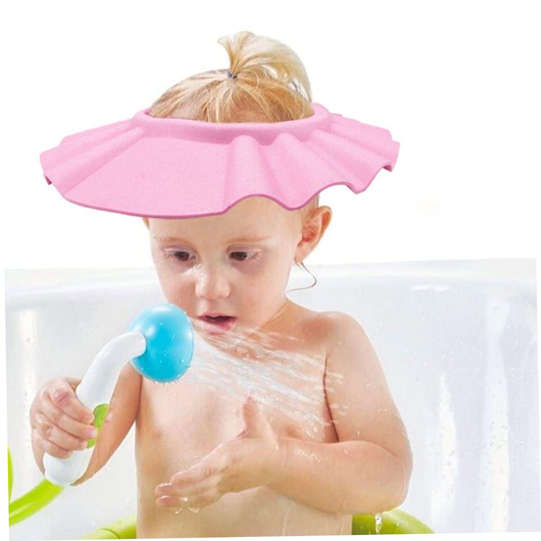 Baby Bath Soft Cap Adjustable Soft Bath Cap Shampoo Protection Products for Baby Kids Child Shower 3PCS