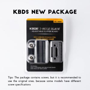 KBDS Replacement Blades for Clippers,Precision 2 Holes Clipper Blades Replacement for Magic Clip Parts Compatible with WAHL Clipper WAHL 5-Star Senior, Reflections Senior,2 PACK