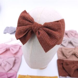 Toddler Baby Headbands Stretchy Hairbands Hair Bow Elastics for Baby Girls Newborn Infant Kids Turban Headwarp (0-24M Headwrap Olive)