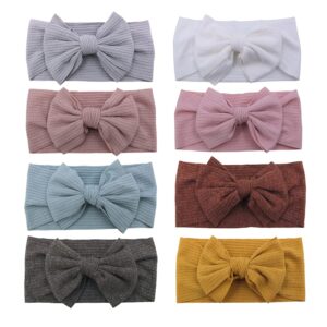 toddler baby headbands stretchy hairbands hair bow elastics for baby girls newborn infant kids turban headwarp (0-24m headwrap olive)