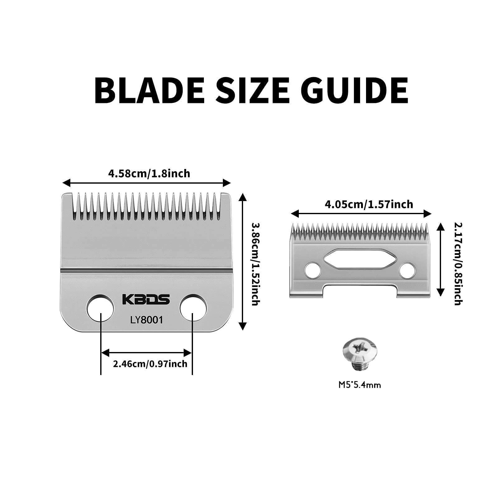 KBDS Replacement Blades for Clippers,Precision 2 Holes Clipper Blades Replacement for Magic Clip Parts Compatible with WAHL Clipper WAHL 5-Star Senior, Reflections Senior,2 PACK