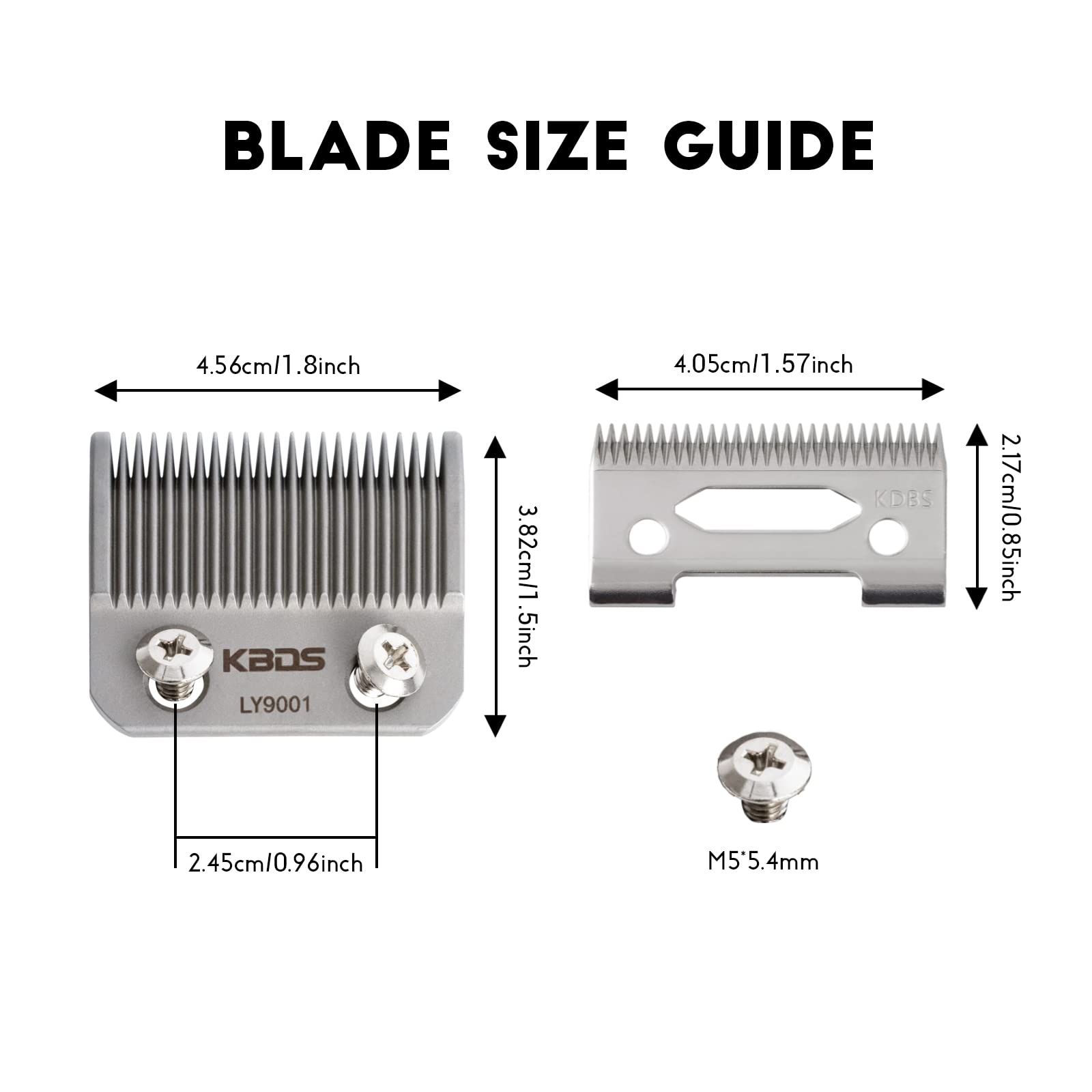 KBDS Professional Replacement Clipper Blades,Pecision 2 Holes clipper parts blade for Wahl Magic Clip,Super Taper,5-Star Senior,