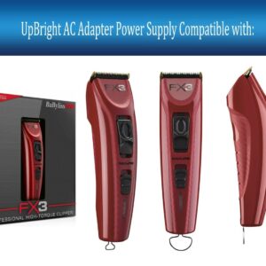 UpBright 2-Prong 12V AC/DC Adapter Compatible with BaByliss PRO FXX3C FX3 FX 3 Collection Professional High-Torque Cordless Hair Clipper BabylissPro DSA-12PF09-12FUS 120100 (S) Power Supply Charger