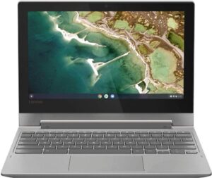 lenovo 11 2-in-1 chromebook, mediatek mt8173c, 4 gb ram, 32gb emmc flash memory, 11.6-inch hd touch screen chromebook, chrome os, 802.11ac, bluetooth, hdmi, platinum grey, w/silmarils accessories