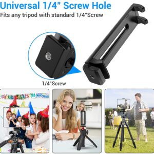 Gahenwo 4"-12.9" Tablet Phone Mount for Tripod, Universal Tripod Mount Adapter for Cell Phone Pad, Tablet Tripod Mount with 1/4" Screw Compatible with Kindle