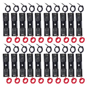 aediko 20pcs aa battery holder 1x 1.5v aa battery holder 1 solt aa battery holder with wires