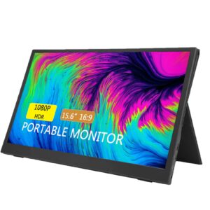 portable monitor,15.6inch 1080p hdr usb c laptop monitor computer display gaming monitor,external monitor for laptop pc phone switch