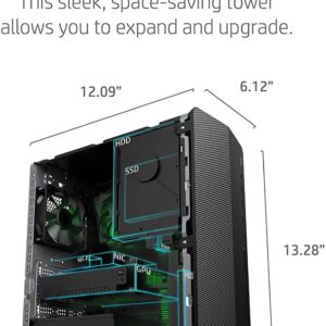 HP 2022 Pavilion TG01 Gaming Desktop - AMD Ryzen 5 5600G 6-Core CPU - 4GB Nvidia GTX 1650 Super - 32GB DDR4-1TB NVMe SSD + 2TB HDD - WiFi Bluetooth RJ45 - Windows 10 Pro w/ 32GB USB