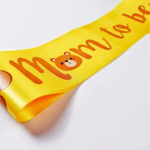 HAPPYLAND Sash for Baby showers Yellow Tinplates Badge Mommy to Be and Daddy to Be Baby Shower Tinplate Badge Pin Baby Shower Party Gender Reveals Baby Shower Decoration Baby Shower Button New Dad