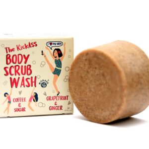 Morava Exfoliating Body Scrub Bar - Natural Coffee & Sugar Body Scrub for Smooth, Nourished & Glowing Skin, Vegan, Cruelty free Sugar scrub for body(Grapefruit and Ginger, 3.17 oz)