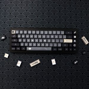 JSJT Custom Keycaps PBT XDA Profile Keycaps Aerospace Apollo Themed Keycaps 133 Keys for 61/64/68/87/96/104/108 Cherry Gateron MX Switches Mechanical Gaming Keyboard(6.25U 7U Spacebar)