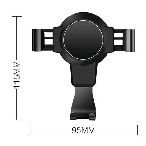 BoxWave Car Mount Compatible with Ulefone Armor 13 - X-Switch Car Mount, Air Vent Mounted Car Mount Simple Minimal - Jet Black