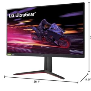 LG 32GP750-B 32 Inch QHD (2560 x 1440) IPS UltraGear Gaming Monitor with 1ms (GtG) and 165Hz Refresh Rate, NVIDIA G-SYNC Compatible with AMD FreeSync Premium, Tilt/Height/Pivot Adjustable - Black