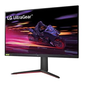 LG 32GP750-B 32 Inch QHD (2560 x 1440) IPS UltraGear Gaming Monitor with 1ms (GtG) and 165Hz Refresh Rate, NVIDIA G-SYNC Compatible with AMD FreeSync Premium, Tilt/Height/Pivot Adjustable - Black