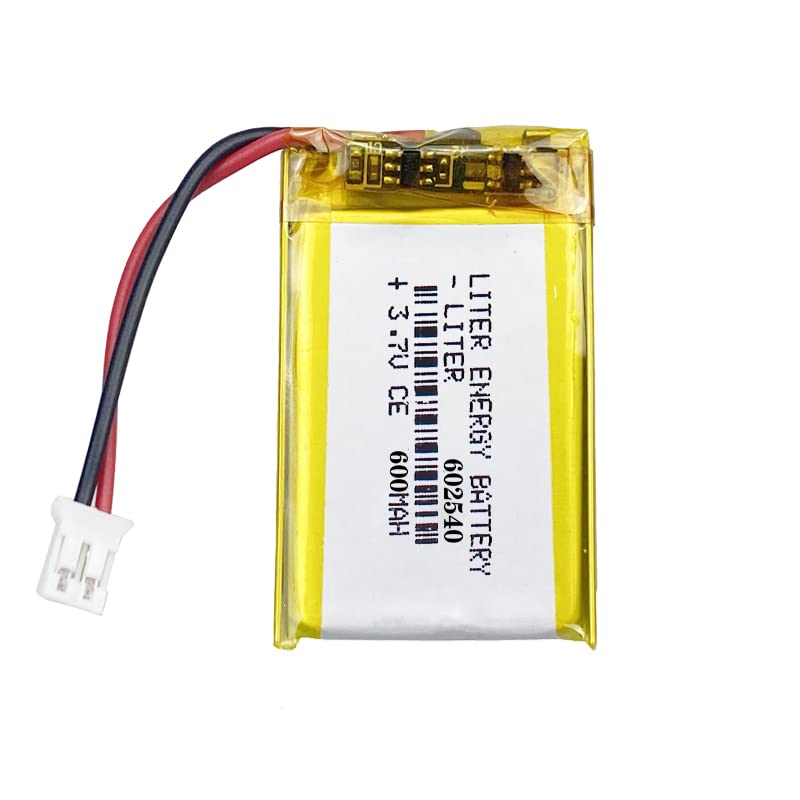 Liter Energy Battery 3.7V Lipo Battery 600mAh Rechargeable Lithium ion Polymer Battery 602540 Lithium Polymer ion Battery with JST Connector