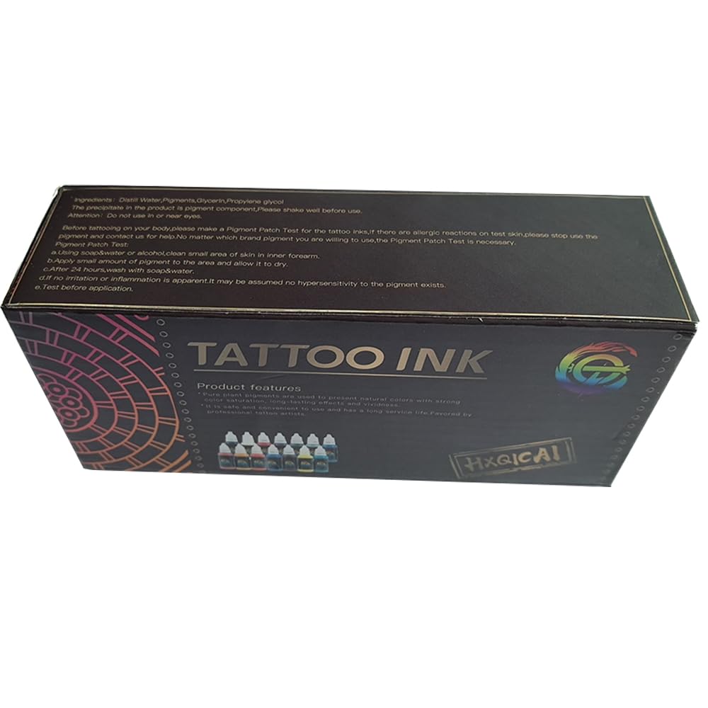 14 Colors Tattoo Ink Set,15ml 1/2oz Professional Tattoo Ink & Supplies for Outlining&Shading,Vegan-Friendly Pigment Tattoo Supplies