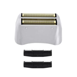 foil shaver replacement foil compatible with andis 17150 pro shaver replacement foil and cutters lithium titanium foil (gray w gold replacement foil & cutter)