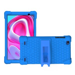 M8L Plus Tablet Case, Transwon Kids Case Cover for BLU M8L Plus Tablet 8 Inch, BLU M8L Plus Tablet Case - Blue