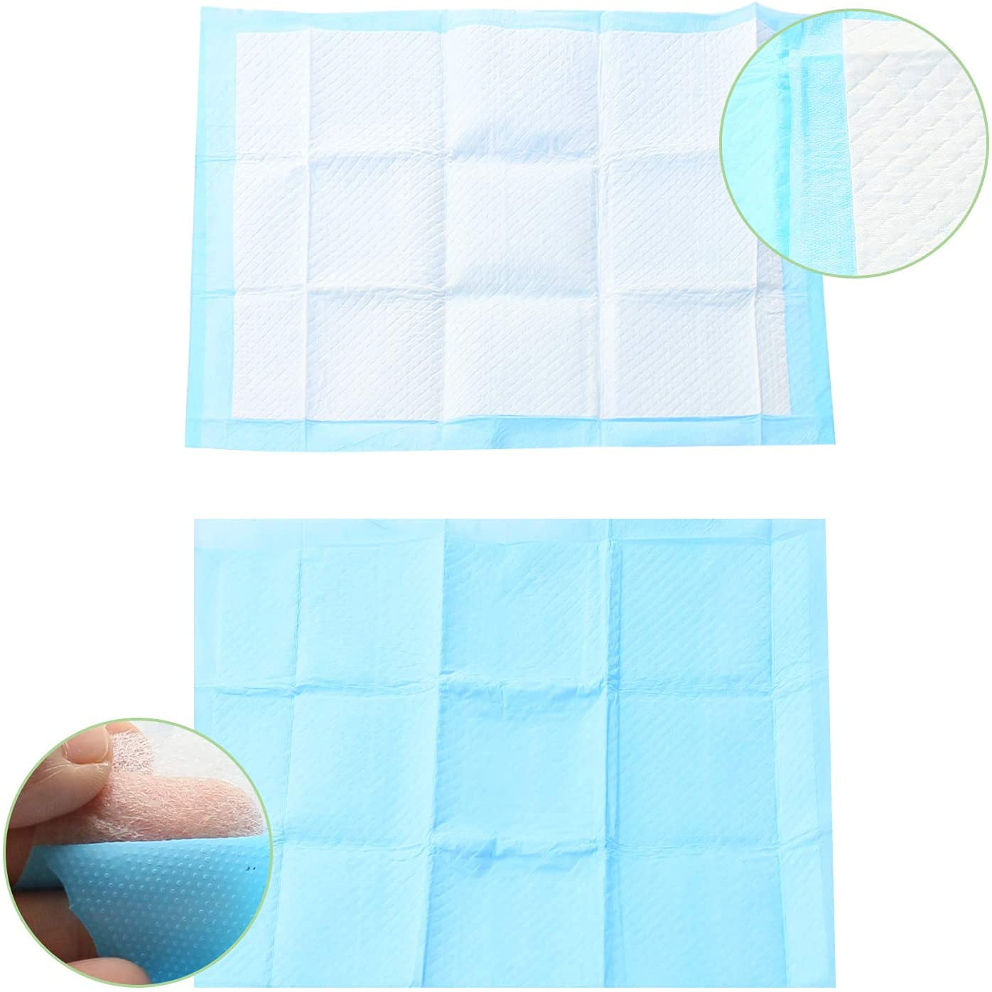 Payanwin 100 Pack Disposable Changing Pads Baby Disposable Underpads Waterproof Diaper Changing Pad Breathable Underpads Bed Table Protector Mat, 17.8 Inches x 13 Inches