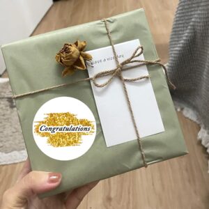 Top label Congratulations Label Stickers,2 Inch Congrats Graduation Stickers,Congratulations Labels for Envelopes Seals,Cards,Gift Boxes,Birthday Party,500 Pcs