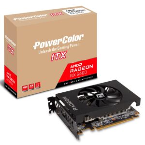 PowerColor AMD Radeon RX 6400 ITX Graphics Card with 4GB GDDR6 Memory