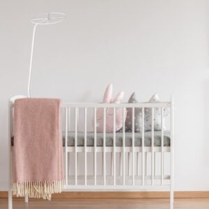 Net Holder Adjustable Net Stand Supporting Bracket Crib Canopy Holder for Nursery Crib Bed Cot