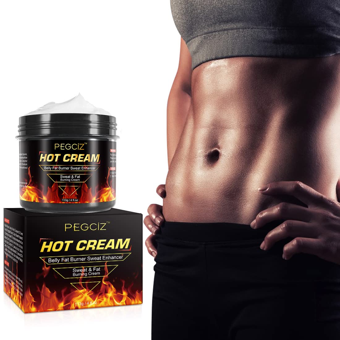 Fat Burning Cream, Hot Cream for Belly Fat Burner, Cellulite Cream for Thighs, Sweat Cream for Women Men Weight Loss, Cellulite Cream for Thighs Belly Butt Firming Legs Slimming Cream