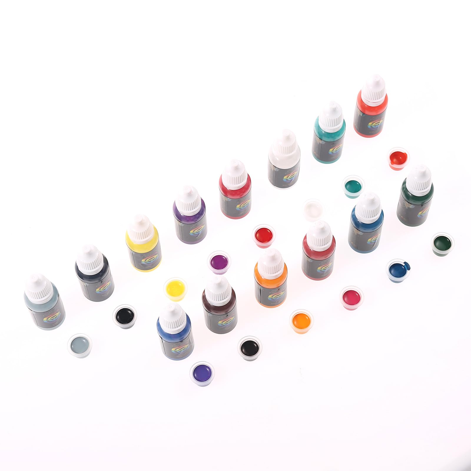 14 Colors Tattoo Ink Set,15ml 1/2oz Professional Tattoo Ink & Supplies for Outlining&Shading,Vegan-Friendly Pigment Tattoo Supplies