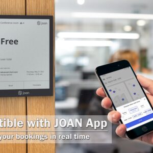 Joan 6 Pro Black: Wireless Meeting Room Scheduler: 6 Inch Tablet E Ink Carta Electronic Paper Screen