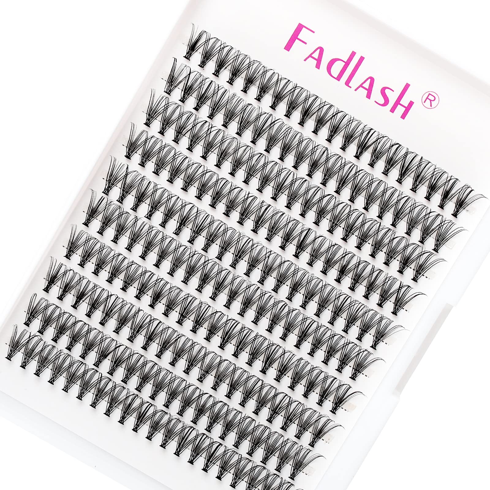 DIY Eyelash Extension Large Tray 10D 20D 30D 40D Cluster Lashes Mixed Tray Natural Long Mink Individual Lashes Reusable False Eyelashes Extension (20D-0.07-C, 8-16mm)