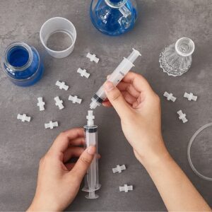 15 Pcs Syringe Adaptor Lock Female Syringe to Syringe Transfer Joint Lock to Lock Connector Syringe Adaptor