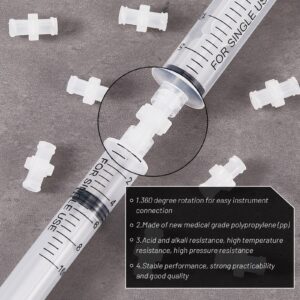 15 Pcs Syringe Adaptor Lock Female Syringe to Syringe Transfer Joint Lock to Lock Connector Syringe Adaptor