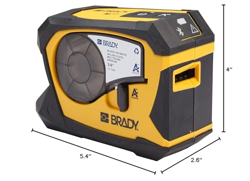 Brady M211 Portable Bluetooth Label Printer Kit (M211-KIT), Yellow/Black