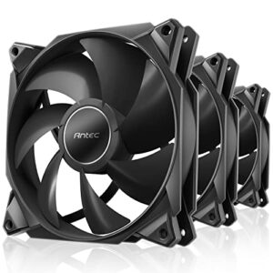 antec pwm pc fans, 120mm fan, 66.56cfm, 2.7mmh₂o, pwm case fan, 4 pin pwm connector, computer fans with 2000 rpm, storm series 3 packs