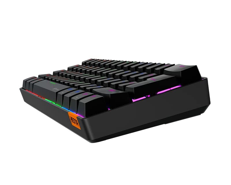 MEETION RGB Backlit Mini 61 Keys Wired 60% Mini Blue Switch Mechanical Keyboard Black MT-MK005