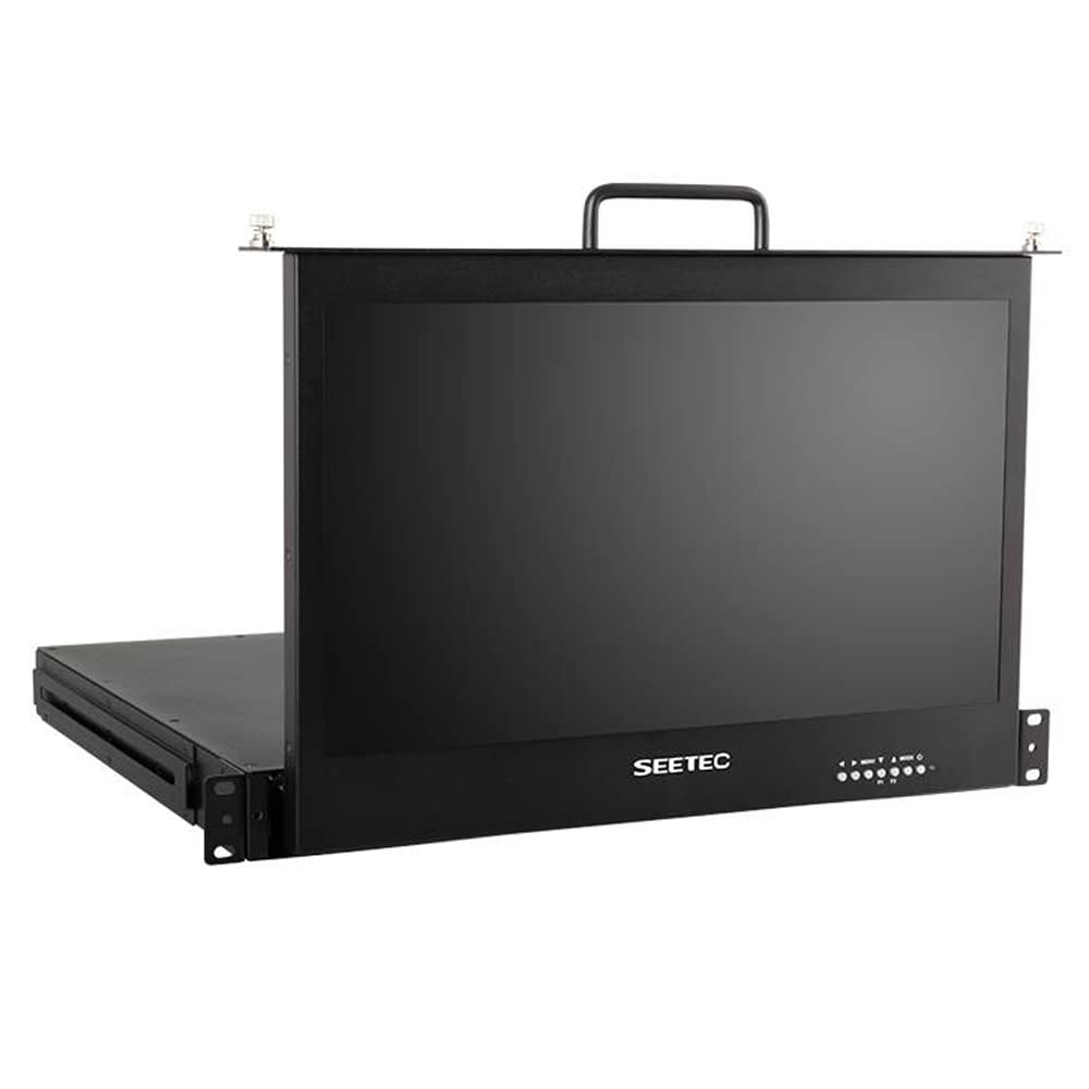 SEETEC 17.3 Inch SC173-HSD-56 1RU Pull Out Rack Mount Monitor Full HD 1920x1080 Broadcast LCD Monitor (SDI/HDMI)