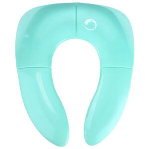 kisdream portable potty training seat for toddlers, perfect folding travel toddler toilet training seat, 4 non-slip silicone pads, fits most toilets, includes free travel bag