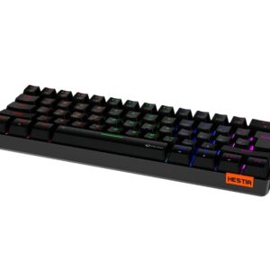 MEETION RGB Backlit Mini 61 Keys Wired 60% Mini Blue Switch Mechanical Keyboard Black MT-MK005