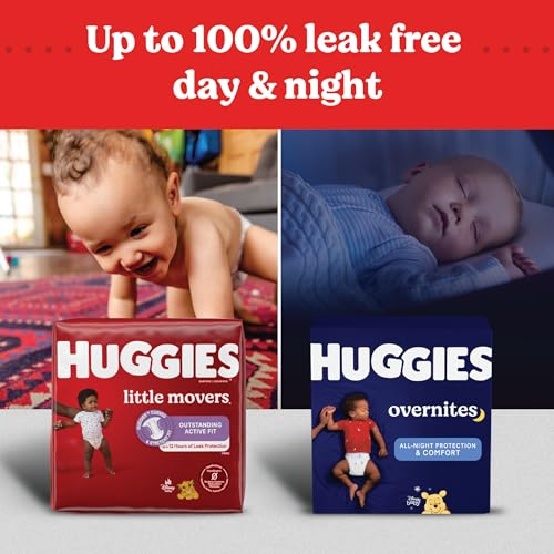 Huggies Size 5 Overnites Baby Diapers: Overnight Diapers, Size 5 (27+ lbs), 100 Ct (2 Packs of 50)